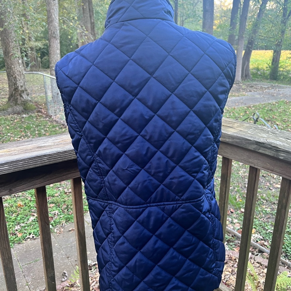 Kim Roger Quilted Navy Blue Women's zip Vest - Picture 5 of 10